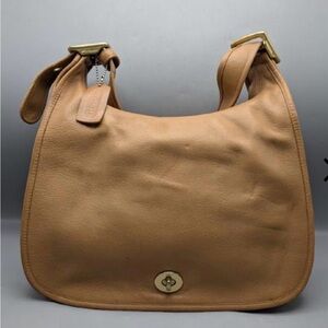 Vintage Coach Tan Leather Legacy Crescent Shoulder Bag